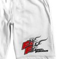 thumbnail image 2 of Fast & Furious Red Logo With Black Flames Men's White Sleep Pajama Shorts-Medium, 2 of 5