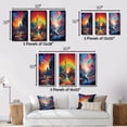 thumbnail image 4 of Designart "Visionary Rainbow Mystery Landscapes III" Abstract Landscape Framed Wall Art Set Of 3 - Multicolor Abstract Landscapes Frame Canvas Set For Living Room Decor, 4 of 6