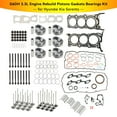 thumbnail image 5 of G6DH 3.3L Engine Rebuild Pistons Gaskets Bearings Kit for Hyundai Kia Sorento, 5 of 14