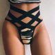 thumbnail image 2 of brillar Bragas para mujer, ropa interior moldeadora con Control de barriga, banda gruesa, ropa interior de encaje con estampado de leopardo, Tanga Sexy con correa, 2 of 5