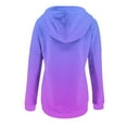 thumbnail image 5 of Womens Linen Shirt Long Sleeve Clearance Plus Size Clothes Under $5.00 Print Gradient Long Sleeve Button Hoodie Sweater, 5 of 5