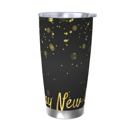 

Junzan Happy New Year for 20oz Stainless Steel Insulated Car Cup with Spillproof Lid - Insulated Coffee Mug Thermal Cup-Without Straw