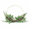 thumbnail image 4 of Northlight 18"" Blue Pumpkins and Foliage Artificial Thanksgiving Half Wreath, 4 of 5