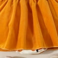 thumbnail image 7 of Jkety Halloween Clothes Toddler Girl Kids Toddler Baby Girl Halloween Outfit Puff Sleeve Pumpkin Embroidery Plaid Smocked Dress Infant Fall Party Dress(Yellow,3-6 Months), 7 of 7