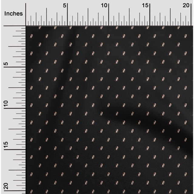 oneOone Georgette Viscose Fabric Cartoon Dog Decor Fabric Printed BTY 42 Inch Wide