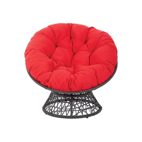 OSP Designs Papasan - Chair - swivel - polyester, metal frame - red