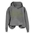 thumbnail image 3 of Women's Casual English Letter Printed Hoodie Trendy Hoodies Plain Sweatshirt with Pockets Hoodie Zipper Women Womens Sweatshirt Coat Women Zip Hoodie Loin Hoodies Womens Plain Pullover Tunic, 3 of 3
