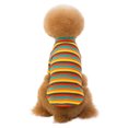 thumbnail image 2 of Flmtop Chemise pour Animaux Col Rond Tissu Tricoté Ajusté Pull Rayé pour Chien Intérieur Orange, 2 of 8