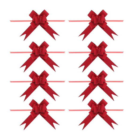 Arborister 50 Glittering Red Gift Bows for Wrapping Presents