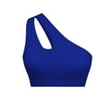 thumbnail image 4 of WCJM Blue Women's Solid Mesh Hollow Breathable Sports Bra, 4 of 4