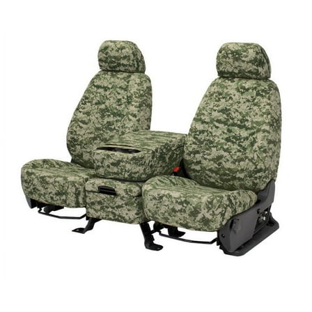 CalTrend Front 40/20/40 Split Bench Camo Seat Covers for 1999-2002 Chevy/GMC Silverado|Tahoe|Yukon 1500 - CV540-98KF Forest Insert and Trim