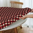 thumbnail image 5 of Round Fitted Tablecloth 52 Inch, Line Stripes Check Fitted Round Table Cover Elastic Stretch Tablecloth Heat Resistant Table Cloths Holiday Table Cover for Restaurant, Picnic, Indoor Outdoor, 5 of 8