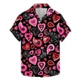 thumbnail image 2 of Styesk T-Shirts pour Homme Chemise à Col à Manches Courtes Imprimée pour la Saint-Valentin pour Homme, 2 of 5