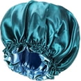 thumbnail image 1 of Gorro de satén con forro de seda para mujer, gorros de ducha reversibles grandes, gorros de dormir de satén, cabello Natural rizado brillar Electrónica, 1 of 5
