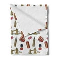 thumbnail image 2 of London Soft Flannel Fleece Throw Blanket, Big Ben Tower Bridge Royal Guard Telephone Double Decker and UK Flag, Cozy Plush for Indoor and Outdoor Use, 60" x 80", Violet Blue Sand Brown, by Ambesonne, 2 of 5