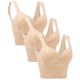 thumbnail image 2 of Pack de 3 sujetadores deportivos sin aros para mujer: acolchados, espalda baja, gran sujeción para yoga/running, diseño que absorbe la humedad., 2 of 7