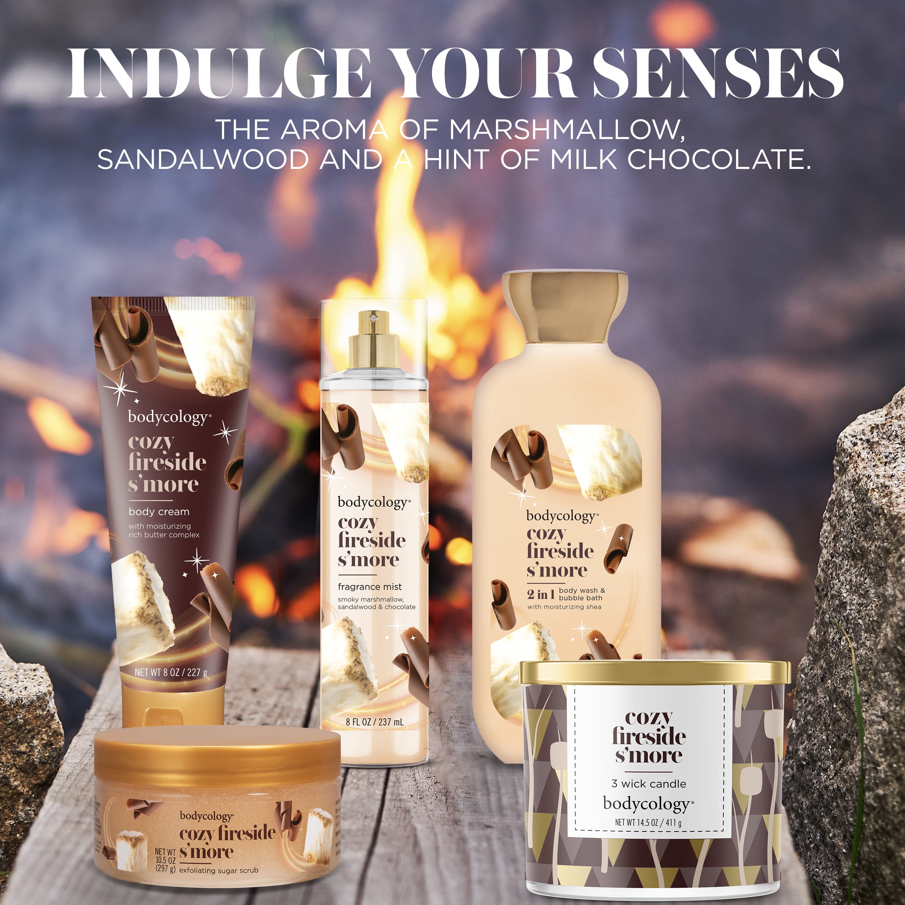 Bodycology Fragrance Body Mist, Cozy Fireside S'more, 8 fl oz