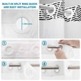 thumbnail image 4 of No Hook Shower Curtain, Black White Shower Curtains for Bathroom with See Through Top Window, Modern Abstract Art Farmhouse Waterproof & Washable Bath Curtain Stand Up Stall 36"x72", 4 of 9