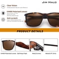 thumbnail image 4 of Gafas de Sol JIM HALO Retrò Cuadradas Polarizadas UV400 56MM para Hombre, 4 of 7