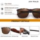 thumbnail image 4 of Gafas de Sol JIM HALO Retrò Cuadradas Polarizadas UV400 56MM para Hombre, 4 of 7