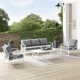 thumbnail image 2 of Crosley Kaplan 4 Piece Outdoor Sofa Set in Gray, 2 of 14