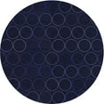thumbnail image 1 of Ahgly Company Indoor Round Patterned Night Black Area Rugs, 5' Round, 1 of 6