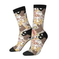 thumbnail image 1 of Balery Groovy Disco Calcetas Largas con Estampado para Hombre y Mujer – Suaves y Transpirables, Talla Única (US 5-11), 1 of 6