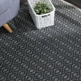 thumbnail image 3 of Optic Diamond Navy/Ivory Handwoven Cotton Rug, 5' x 8', 3 of 6