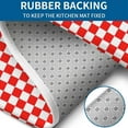 thumbnail image 4 of Red White Checkerboard Checkered Pattern Bathroom Rugs Sets 3 Piece,Toilet Cover Set,Absorbent Non Slip Bathroom Mats Sets with U-Shaped Contour Rug Toilet Rug Set, 4 of 5