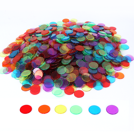 GSE Multi-Color Bingo Chips  1 000 Pieces 3/4-Inch High-Contrast Transparent Counting Chips for Bingo Games  Parties price history on PriceWatchPro