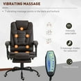 thumbnail image 3 of Vinsetto 7-Point Vibrating Massage Office Chair with High Back Brown, 3 of 9