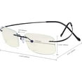thumbnail image 4 of Eyekepper Blue Light Filter Glasses Women Men - UV Protection Titanium Rimless Computer Eyeglasses - Red, 4 of 6