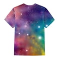 thumbnail image 5 of Womens Galaxy Space Print T-Shirts Short Sleeve Crewneck Graphic Tees Casual Summer Fashion Tops 2025, 5 of 5