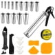 thumbnail image 2 of Kit de herramientas para calafateo de 26 piezas, kit de pistola para calafatear manual, pistola para calafatear con 14 boquillas de acero inoxidable, raspador de lechada multifuncional de doble cabeza, 2 of 7