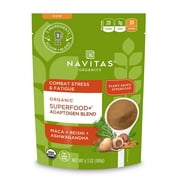 Navitas Organics Superfood+ Adaptogen Blend for Stress Support (Maca + Reishi + Ashwagandha), 6.3oz Bag, 30 Servings  Organic, Non-GMO, Vegan, Gluten-Free, Keto & Paleo.