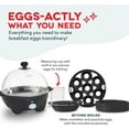 thumbnail image 4 of Rapid Egg Cooker - Boiler, Poacher & Steamer Includes Measuring Recipe Guide Dishwasher Safe BPA Free Holds 7 Eggs, Black, 4 of 4