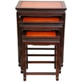 thumbnail image 2 of Oriental Furniture Rosewood Nesting Tables in Antique Black, 2 of 3