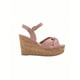 thumbnail image 3 of Sandalias de tacón corrido y plataforma con diseño de nudo y correa ajustable de unicolor para mujer, 3 of 5