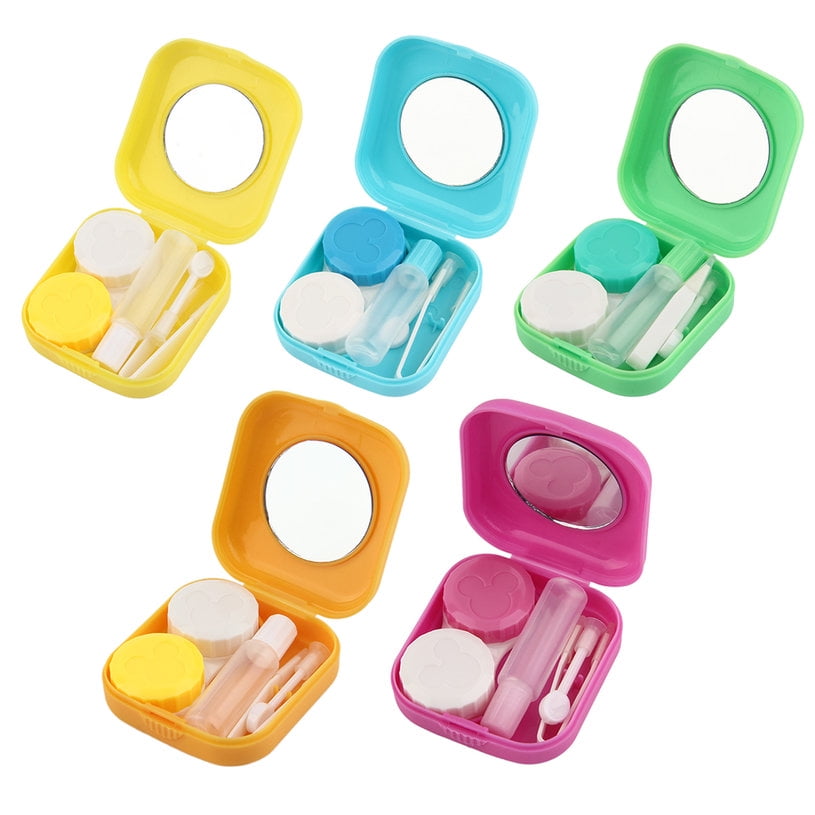 Plastic Mini Contact Lens Case Outdoor Travel Contact Lens Holder
