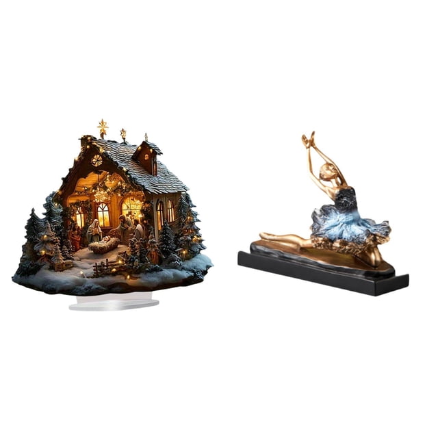 Adorno De Bailarina De Ballet Acrílico 2D, Decoración De Mesa Independiente Con Base Para Fiesta, Hogar, Estantería, Festival, Dormitorio, Estatua De Bailarina, Figura De Escritorio De