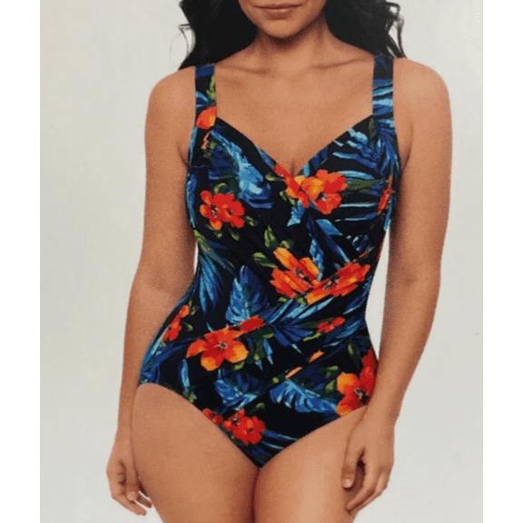 Miradonna By Miraclesuit Women's 8 One-Piece Tropical Floral Swimsuit