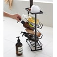 thumbnail image 3 of Yamazaki Home  Shower Caddy - Three Sizes, Steel, Medium,  Holds up to 9 dispensers, Holds 26.4 lbs Black, 3 of 5