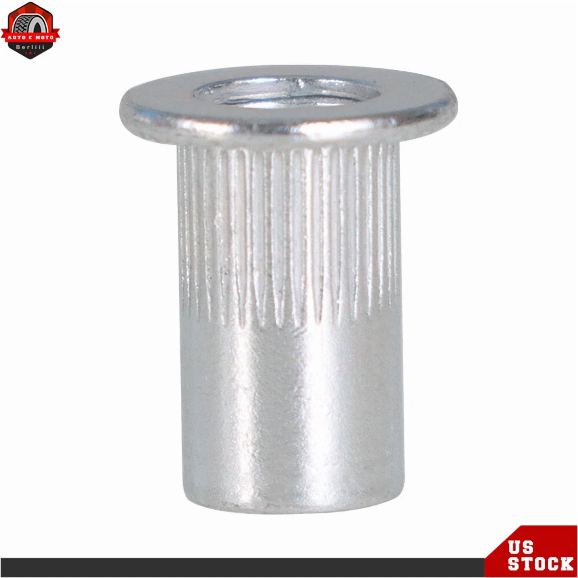 CIRCLE- Pack 100 8-32 Aluminum Flange Nutserts Rivet Nut Rivnut Nutsert New