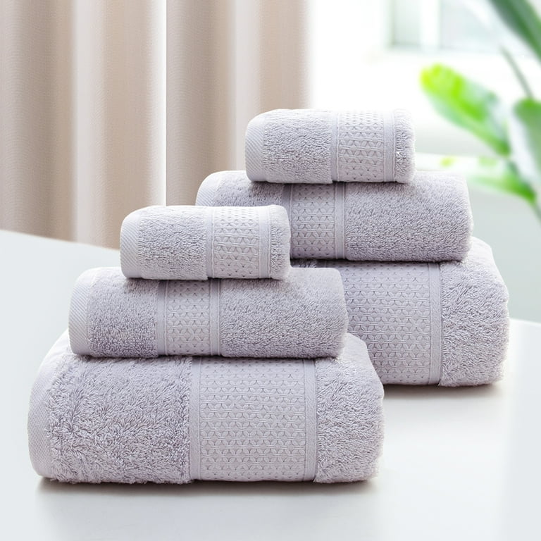 6 PCS Pure Cotton Face Towel Super Absorbent Large Thick Soft