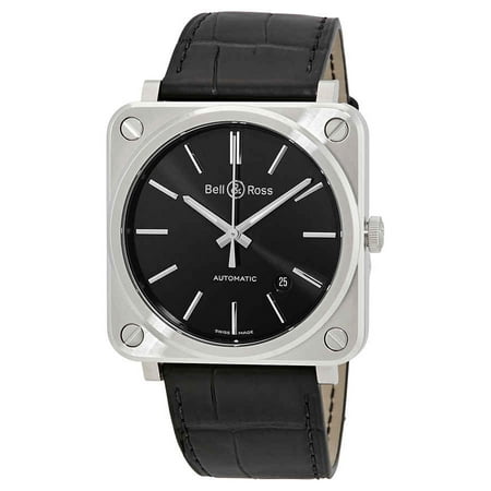 Ross Automatic Watch Bell - Bell and Ross Aviation Automatic Black Dial Men's Watch BRS92-BLC-ST/SCR