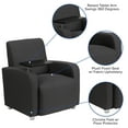 thumbnail image 5 of Emma + Oliver Black LeatherSoft Tablet Arm Chair, Tall Chrome Legs and Cup Holder, 5 of 11