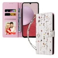 thumbnail image 1 of Compatible with Samsung Galaxy A14 5G Case Retro Gilded Flower PU Leather RFID Blocking Wallet Cover, 1 of 5
