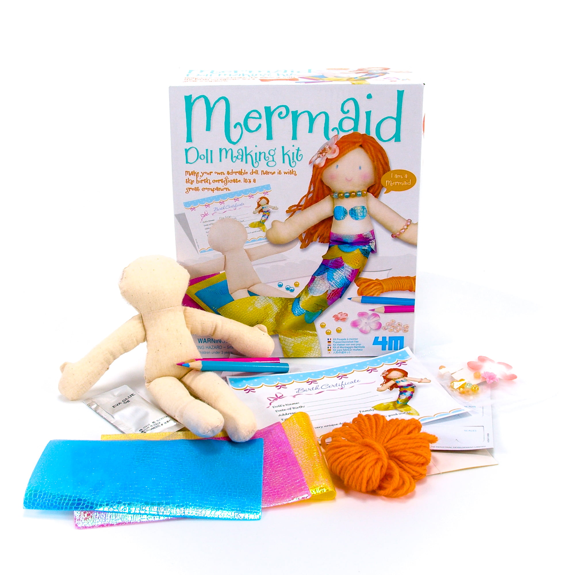  4M Mermaid Doll Making Kit, 8.5 inches : Everything Else