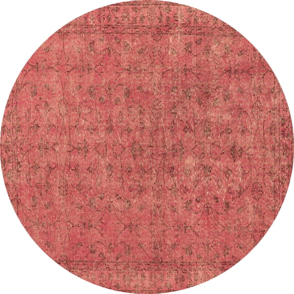 Ahgly Company Indoor Round Persian Brown Bohemian Area Rugs, 6' Round