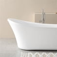 thumbnail image 2 of Skylar 70 in Freestanding Bathtub in White with Chrome Pop-up and Overflow, 2 of 5